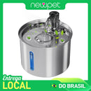 Bebedouro de aço inoxidável para gatos 3L Bebedouro para cães Bebedouro a