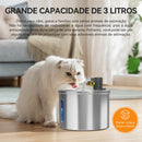 Bebedouro de aço inoxidável para gatos 3L Bebedouro para cães Bebedouro a