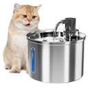 Bebedouro de aço inoxidável para gatos 3L Bebedouro para cães Bebedouro a