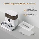 Dispensador automático de ração para cães e gatos Com tigelas duplas bidi