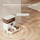 Dispensador automático de ração para cães e gatos Com tigelas duplas bidi