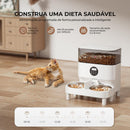 Dispensador automático de ração para cães e gatos Com tigelas duplas bidi