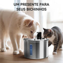 Bebedouro de aço inoxidável para gatos 3L Bebedouro para cães Bebedouro a