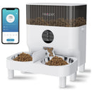 Dispensador automático de ração para cães e gatos Com tigelas duplas bidi